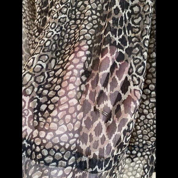 Lucky brand share brown longsleeve top animal print Sz. XS - Picture 4 of 5